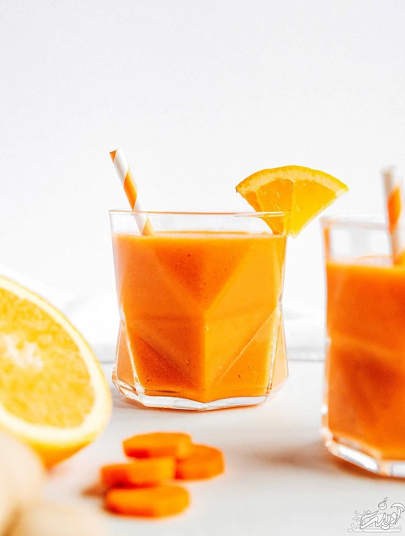  اسموتی پرتقال و هویج